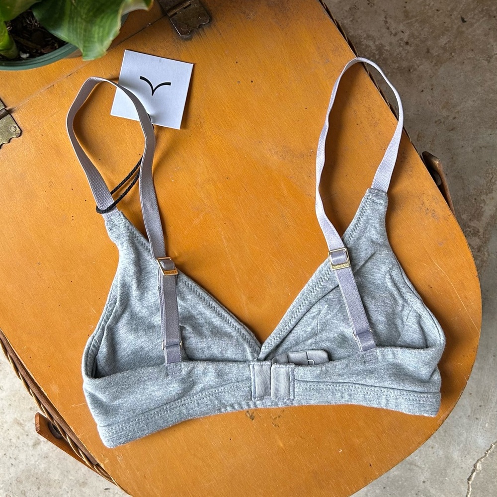 Knickey Gray Organic Cotton Triangle Bralette - Picture 2 of 5